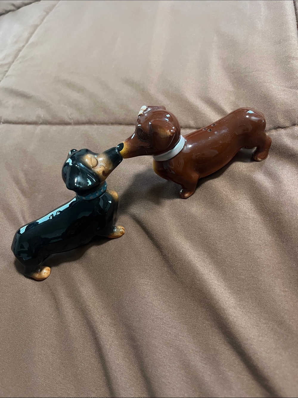 Magnetic Decorative Salt and Pepper Shakers - Brown and Black